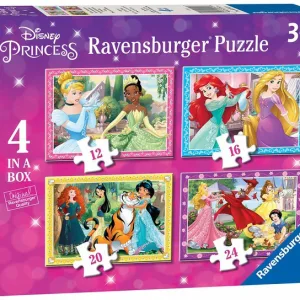 Disney Princess 4 in a Box Jigsaw Puzzle