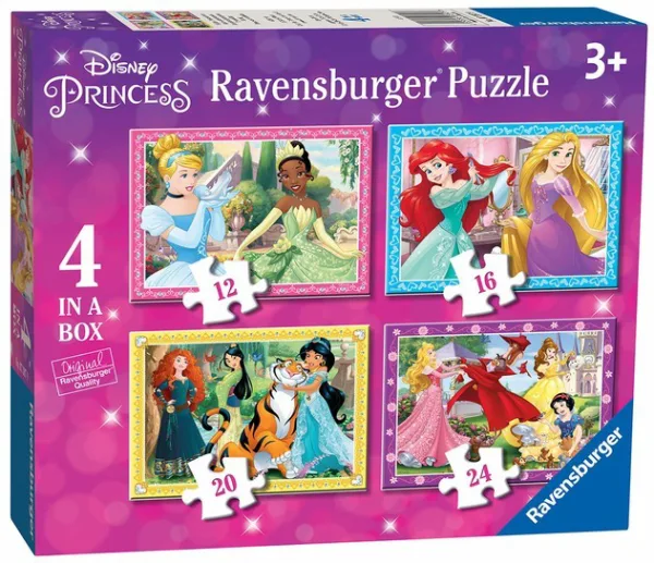 Disney Princess 4 in a Box Jigsaw Puzzle