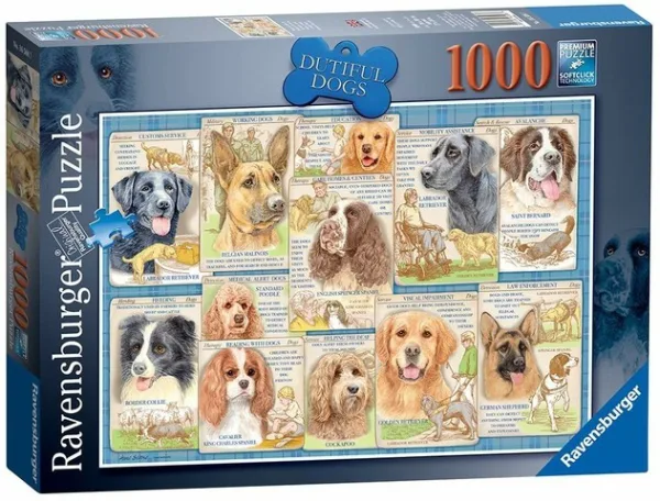 Ravensburger Dutiful Dogs 1000 Piece Jigsaw Puzzle