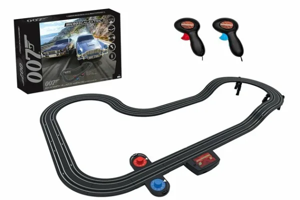 Micro Scalextric James Bond 007 Race Set - Aston Martin DB5 vs V8 Battery Powered Race Set