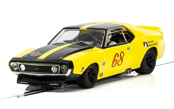 AMC AMX Javelin - Roy Woods Racing 1971 For 1971 the Roy Woods Racing Team entered two AMC Javelins into the Trans Am racing series. The cars were painted in a bright yellow with contrasting black scheme