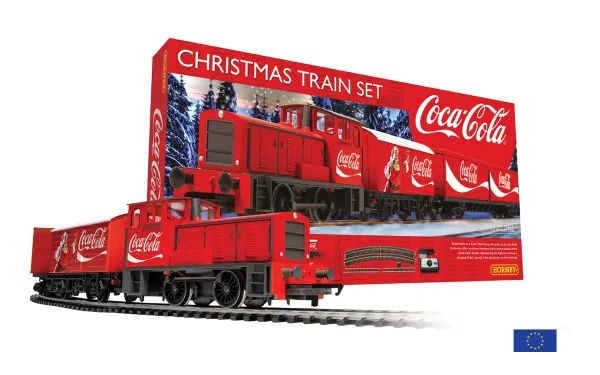 The Coca Cola Christmas Train Set - EU Plug Version <p>Resplendent in a Coke® Red livery