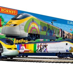 Eurostar 'Yellow Submarine' Train Set - Euro 2 pin plug <p>Eurostar Yellow Submarine Train Set Europe - Euro plug fitted</p>