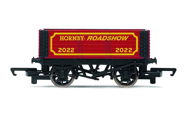 Hornby 2022 Roadshow Wagon (Web Exclusive) Every year Hornby travels up and down the country meeting model rail enthusiasts and having a great time. This special Hornby wagon celebrates Hornby's 2022 roadshow appearances.