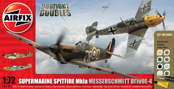 Spitfire Mk.1a & Messerschmitt BF109E-4 Dogfight Double