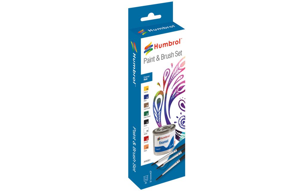 Enamel Paint and Brush Matt Set