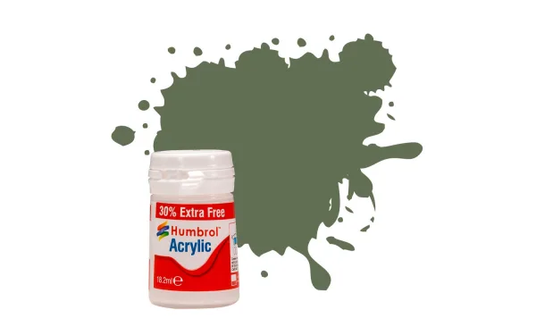 No 102 Army Green - Matt -14ml Acrylic plus 30% Extra Free