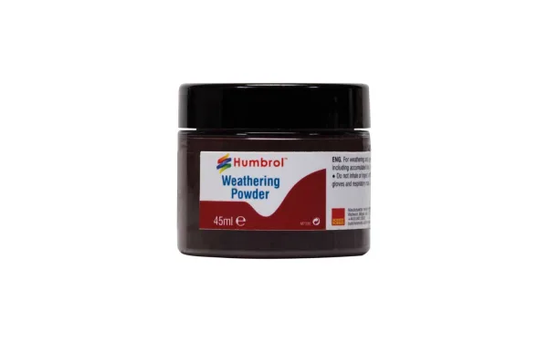 Weathering Powder Black - 45ml Humbrol Weathering Powders are a versatile means of adding realistic weathering effects to your models