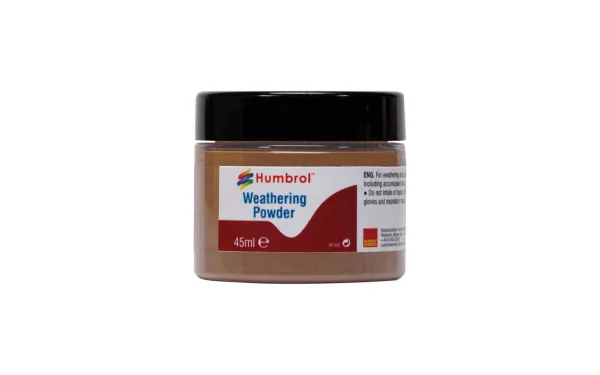 Weathering Powder Light Rust - 45ml Humbrol Weathering Powders are a versatile means of adding realistic weathering effects to your models