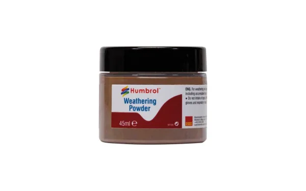 Weathering Powder Dark Rust - 45ml Humbrol Weathering Powders are a versatile means of adding realistic weathering effects to your models