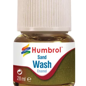 28ml Enamel Wash - Sand Humbrol Enamel Washes are the perfect way to enhance your models to the next level. Adding effects such as grime