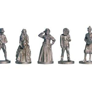 Steampunk Passengers Standing Pack 2 (5) 5 x 27mm SteamPunk standing passenger figures.