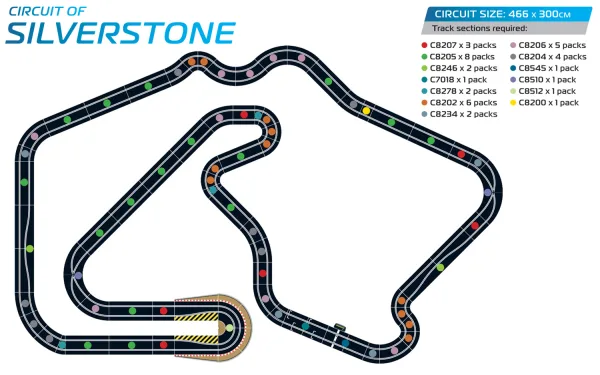 Silverstone A Track Layout (Analogue) <p>Whether you’re just starting out on your slot car racing journey or have been a long-time collector