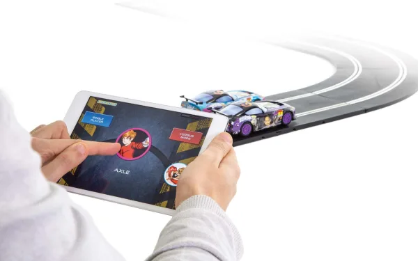 Spark Plug Wireless Dongle You can now control your Scalextric car from your tablet or smart phone. Spark Plug is the latest innovation from Scalextric which allows you to race your car using your Android or IOS smart device.