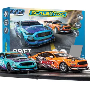 Scalextric Drift 360 Race Set <p>Race two Ford Mustang GT4 cars around a figure of eight track in this Drift 360 race set. Take on your opponent in a full-on