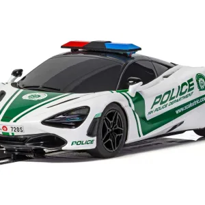 McLaren 720S Police Car Presenting the new addition to our police car force! This McLaren 720S features working sirens and flashing lights as it chases down the bad guys on your Scalextric circuit!