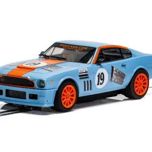 Aston Martin V8 - Gulf Edition - Rikki Cann Racing <p>Essex based Aston Martin specialist Rikki Cann has campaigned this V8 Aston now for the best part of a decade. A multiple champion in the AMOC series this Gulf coloured V8 is a well known sight on the UK racing scene