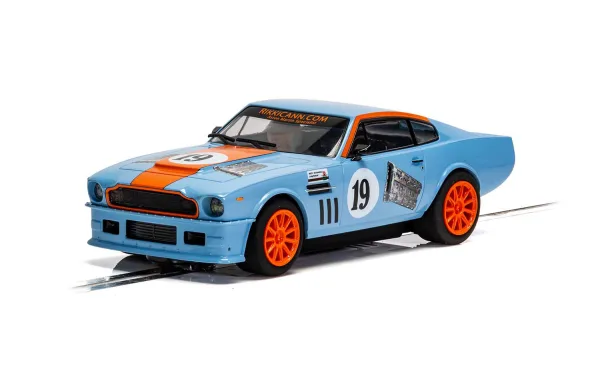 Aston Martin V8 - Gulf Edition - Rikki Cann Racing <p>Essex based Aston Martin specialist Rikki Cann has campaigned this V8 Aston now for the best part of a decade. A multiple champion in the AMOC series this Gulf coloured V8 is a well known sight on the UK racing scene