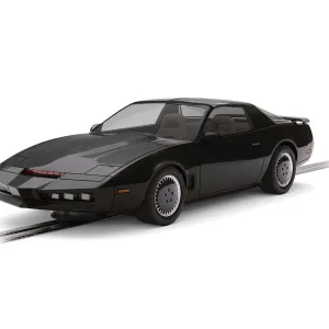 Knight Rider - KITT <p>Knight Industries Two Thousand' won't mean much to anyone but mention KITT to any kid from the 1980s and they will instantly know what you are talking about! This Scalextric slot car replica of KITT comes with a working red strobe light