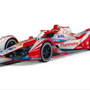 Formula E - Mahindra Racing – Alexander Sims An accomplished sportscar and single seater racing driver Alexander Sims races in Formula E with the BMW team in this striking looking car. With a livery that harks back to BMWs past successes as well as a nod to the future