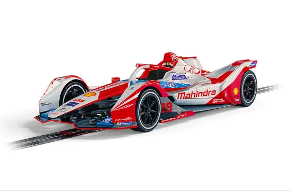 Formula E - Mahindra Racing – Alexander Sims An accomplished sportscar and single seater racing driver Alexander Sims races in Formula E with the BMW team in this striking looking car. With a livery that harks back to BMWs past successes as well as a nod to the future