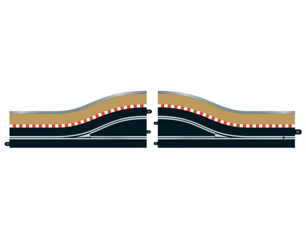 Pit Lane Track (Right Hand) - Includes Sensor This pair of Scalextric digital pit lane track sections are the ideal tool to create pit lanes for your digital layouts. This pack also allows the creation of alternative track routes such as a single lane rally extension track to a current layout