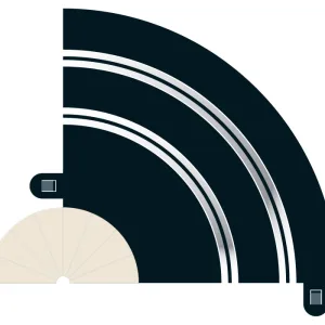 Radius 1 Hairpin Curve 90° x 2 Contents: Radius 1 Hairpin Curve 90 degree x 2. For use with C8246 Side swipe straights.