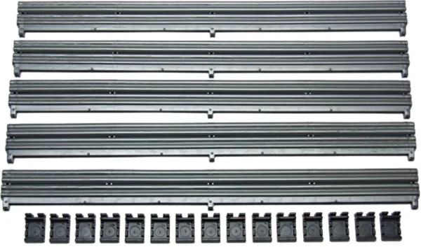 Barrier and Clips Pack Contents: 5 x 330mm length barriers and 15 x barrier clips.