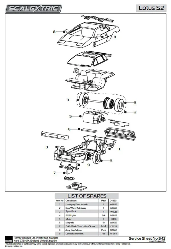 Lotus 52 Guide Blade /Braid plates/Screw Compatible with C4253