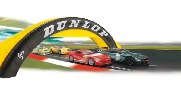 Scalextric Footbridge Accessorise your track layout with this classic style Dunlop Footbridge