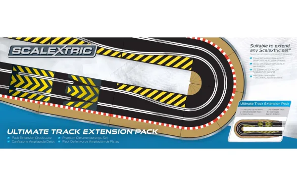 Scalextric Ultimate Track Extension Pack Extending your Scalextric layout has never been easier! The seven Scalextric Track Extension Packs are totally flexible in their design and any of these packs can be added to both Standard or Digital Scalextric circuits. Each pack can be incorporated into a Scalextric circuit