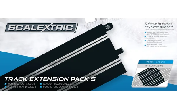 Scalextric Track Extension Pack 5 <p>Extending your Scalextric layout has never been easier! The seven Scalextric Track Extension Packs are totally flexible in their design and any of these packs can be added to both Standard or Digital Scalextric circuits. Each pack can be incorporated into a Scalextric circuit