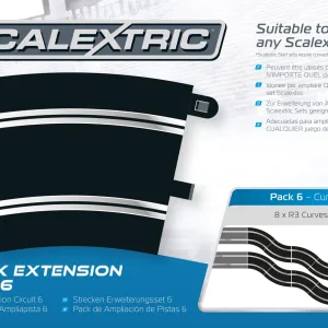 Scalextric Track Extension Pack 6 <p>Extending your Scalextric layout has never been easier! The seven Scalextric Track Extension Packs are totally flexible in their design and any of these packs can be added to both Standard or Digital Scalextric circuits. Each pack can be incorporated into a Scalextric circuit