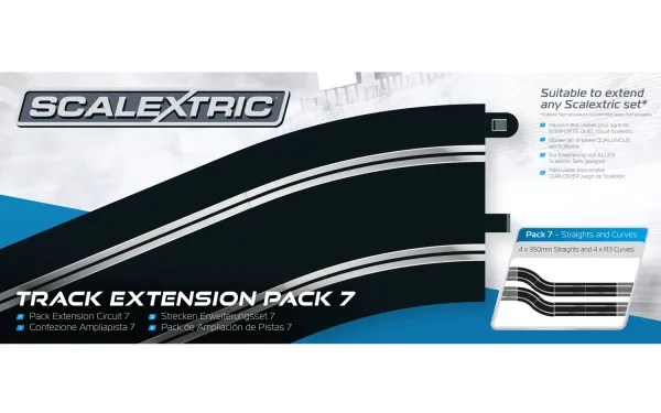 Scalextric Track Extension Pack 7 <p>Extending your Scalextric layout has never been easier! The seven Scalextric Track Extension Packs are totally flexible in their design and any of these packs can be added to both Standard or Digital Scalextric circuits. Each pack can be incorporated into a Scalextric circuit