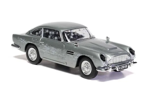 the iconic Aston Martin DB5 returns again in No Time To Die. This DB5 features a brand-new Italian registration plate and a pair of miniguns behind the front headlights