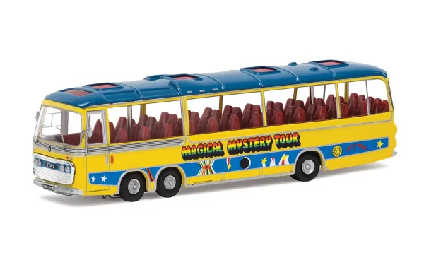 The Beatles Magical Mystery Tour Bus <p>The Beatles are one of the most successful and influential bands of all time. Their music continues to inspire artists throughout the world and their popularity remains undiminished. Corgi’s association with The Beatles began in 1969 and continues today.</p><p><br></p><p>Celebrate The Beatles legacy with this meticulously detailed model associated with the Fab Four that will appeal to Beatles fans and die-cast collectors alike.</p>