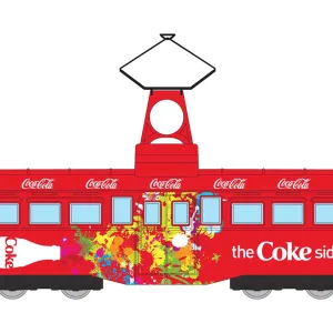 Coca-Cola Single Decker Tram <p>Coca-Cola® Single Decker Tram<br>Coke Side of Life<br>Operating on the Lytham Road route on the Blackpool Tramway