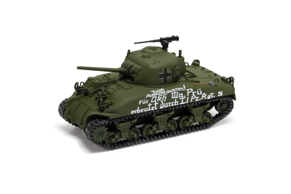 M4A1 Sherman Beute Panzer (Trophy Tank) <p>Sent for evaluation having the opportunity to capture a fully working example of the enemy's latest battle tank is a situation which was highly prized by all the combatant nations during the Second World War