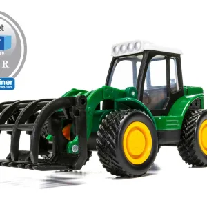 CHUNKIES Farm Tractor With Clamp Expand your farm! This tractor with clamp is a perfect addition to any little farmer's collection. Made with die-cast metal and plastic