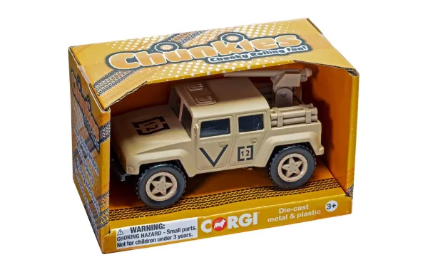 CHUNKIES Off Road Military Rocket UK This 4x4 car with rotating rocket launcher is ready for any situation and will make the perfect gift for any young military fan. 