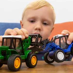 CHUNKIES Loader Tractor Farm Blue Crucial to a number of different tasks
