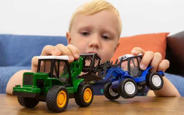 CHUNKIES Loader Tractor Farm Blue Crucial to a number of different tasks