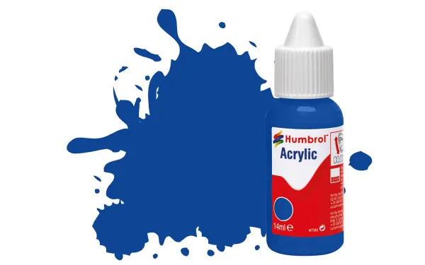 No 14 French Blue - Gloss These new Acrylic Dropper Bottles enable easier colour blending using the bespoke Humbrol Paint Palette (AG5111).