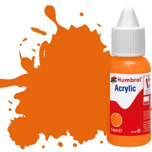 No 18 Orange - Gloss These new Acrylic Dropper Bottles enable easier colour blending using the bespoke Humbrol Paint Palette (AG5111).