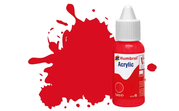 No 19 Red - Gloss These new Acrylic Dropper Bottles enable easier colour blending using the bespoke Humbrol Paint Palette (AG5111).