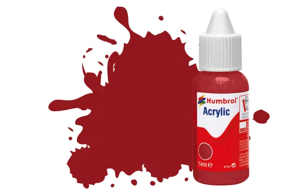 No 20 Crimson - Gloss These new Acrylic Dropper Bottles enable easier colour blending using the bespoke Humbrol Paint Palette (AG5111).