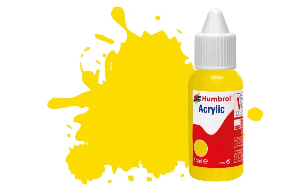 No 69 Yellow - Gloss These new Acrylic Dropper Bottles enable easier colour blending using the bespoke Humbrol Paint Palette (AG5111).