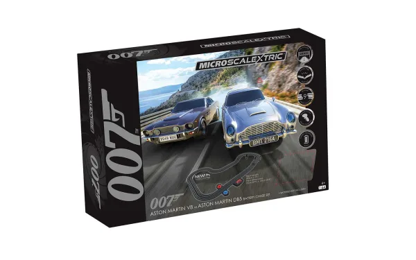 Micro Scalextric James Bond 007 Race Set - Aston Martin DB5 vs V8 <p>Aston Martin has been James Bond's vehicle of choice throughout the 007 franchise