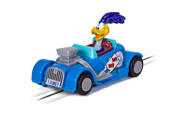 Looney Tunes Road Runner car (new system) Looney Tunes Road Runner solo car. This solo vehicle is an ideal collectable and an addition to the Micro First Scalextric Looney Tunes Set which contains Bugs Bunny and Daffy Duck. 