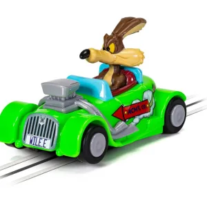 Looney Tunes Wile E. Coyote car (new system) Looney Tunes Wile E.Coyote solo car. This solo vehicle is an ideal collectable and an addition to the Micro First Scalextric Looney Tunes Set which contains Bugs Bunny and Daffy Duck.